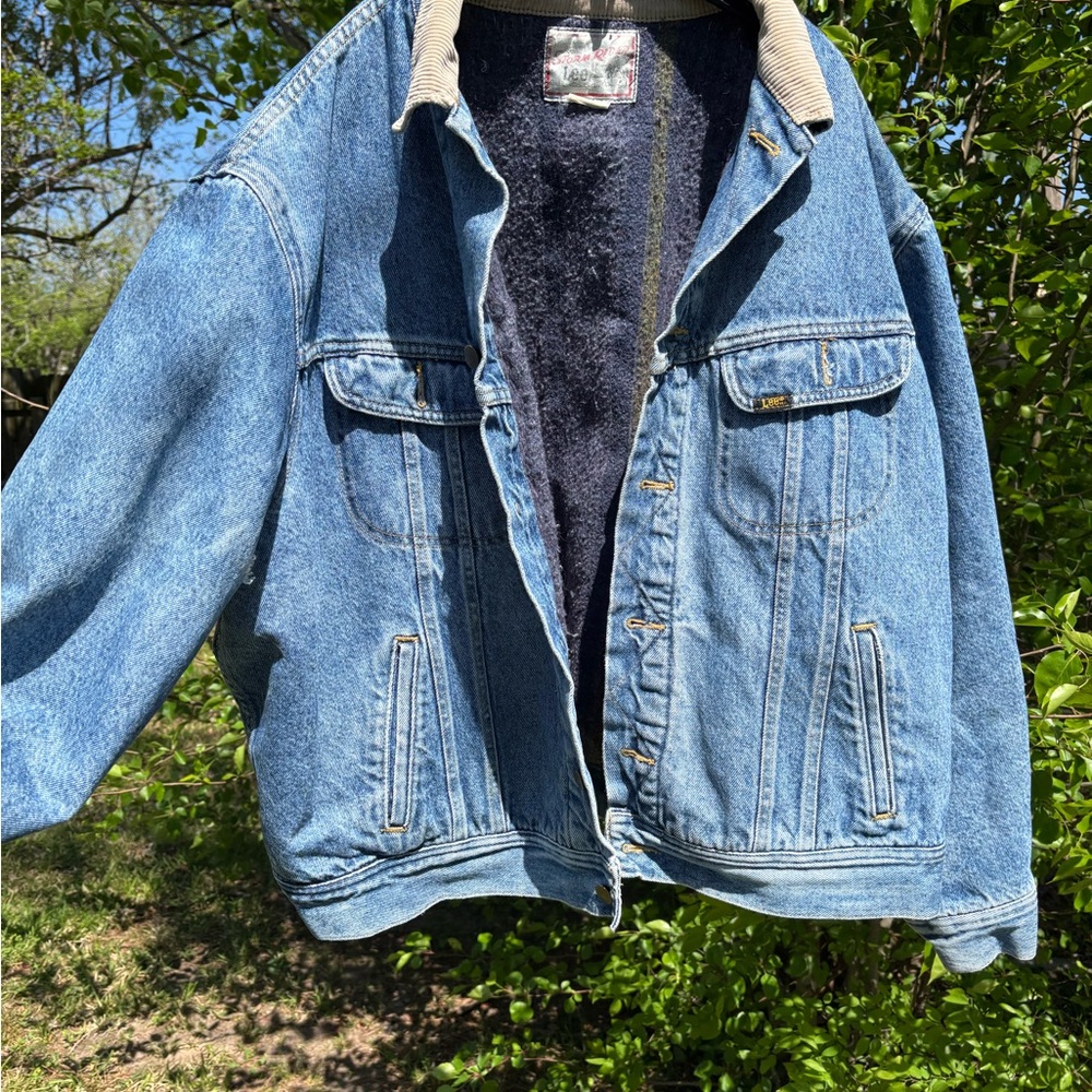 Lee Storm Rider Vintage Denim Sherpa-Lined Jacket - Light Blue